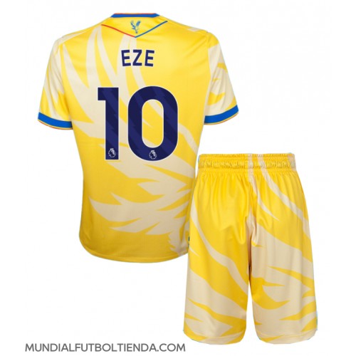 Camiseta Crystal Palace Eberechi Eze #10 Segunda Equipación Replica 2024-25 para niños mangas cortas (+ Pantalones cortos)